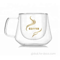 Double Wall Glass Coffee Cup double wall glass coffee cup mugs with handle Manufactory